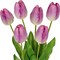 23" Fake Tulip Flowers Artificial Violet Tulips Long Stem Faux Flower, Silk Flower Décor for Floral Arrangement Home Farmhouse Wedding Decoration